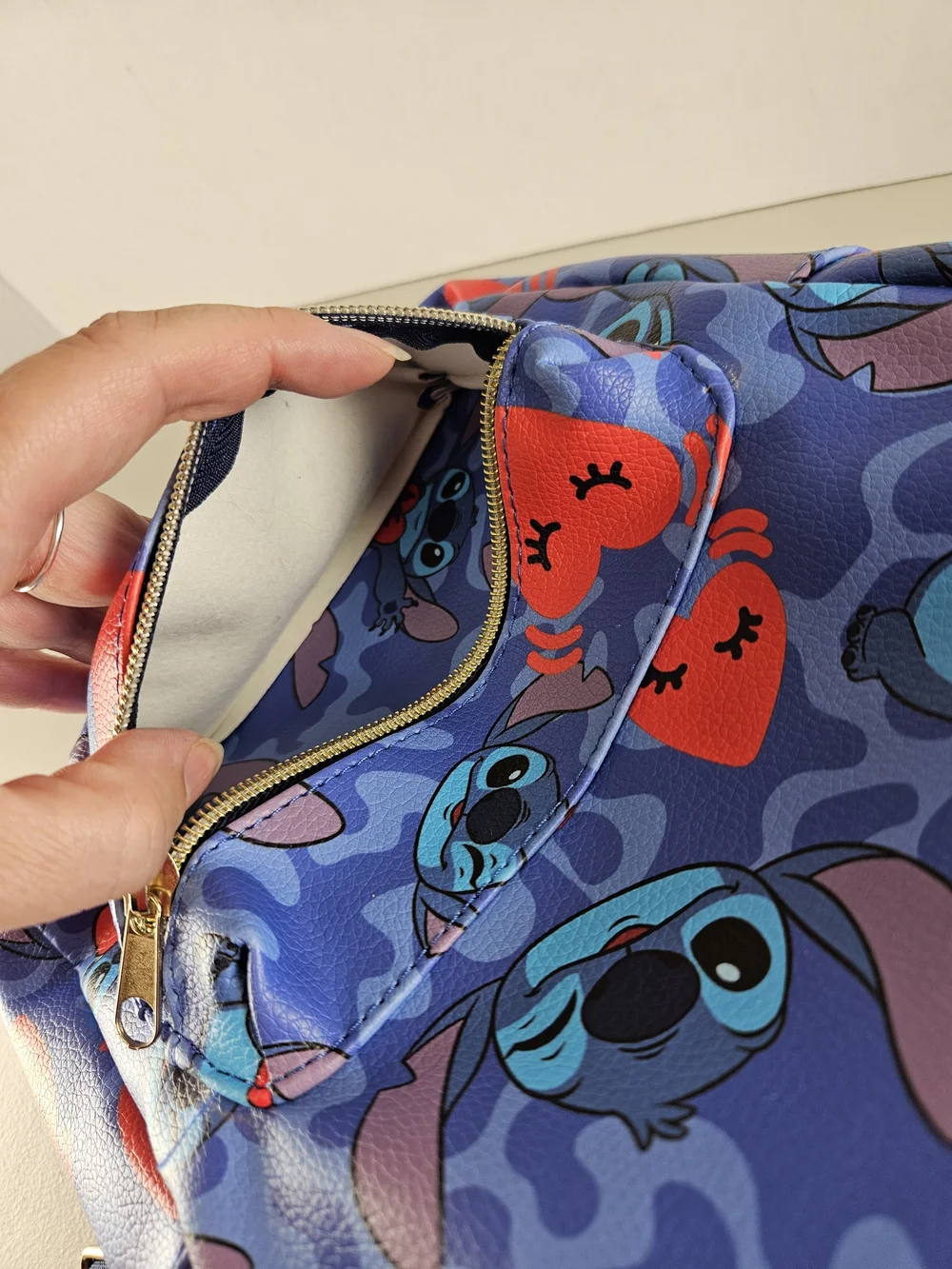 Backpack - Stitch - Faux Blue Allover Print